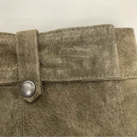 BLANK NYC Warm Gray Suede Leather Moto Style Mini Skirt Zip Up New Size 28 - Picture 7 of 16